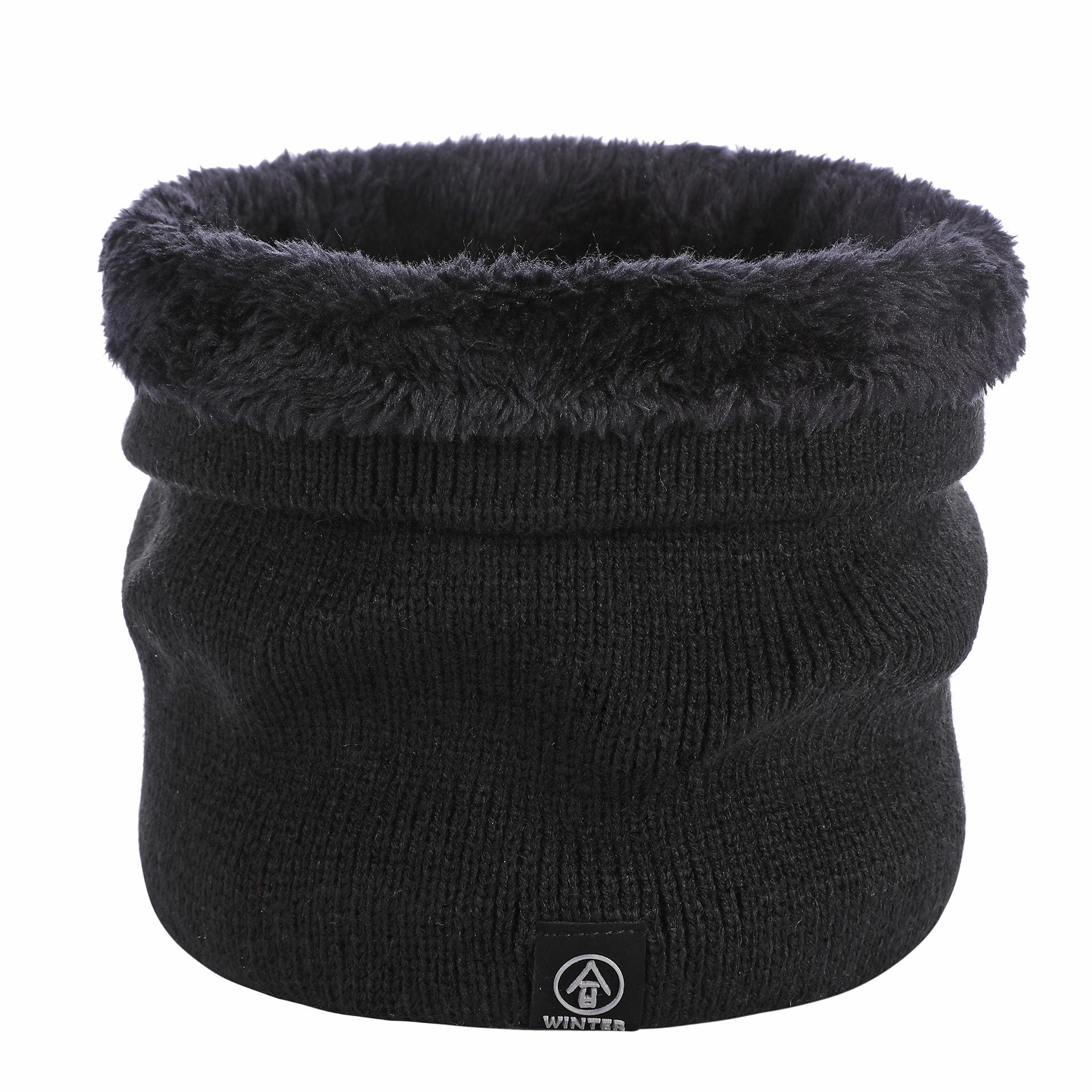 Мужская и женская теплая однотонная шейная повязка на шею для пары — фото 18