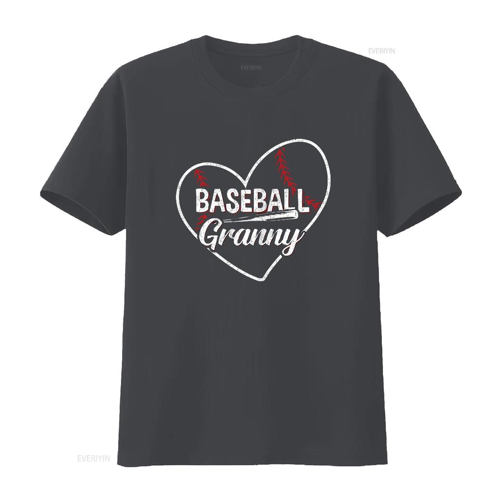 Baseball Grandma Granny Love Player T Shirt Vintage Washed Comfortable Streetwear Breathable Unisex Versatile