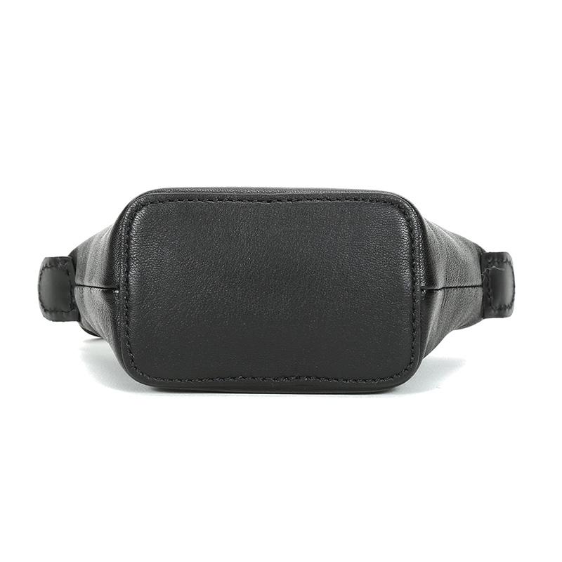 Longchamp Le Pliage Cuir Mini Knödeltasche Damen Umhängetasche Schwarz 10099757001