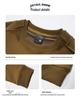 Men's Autumn Heavyweight Minimalist Double-Layer Collar Sweatshirt - Japanese Style, Spliced Round Neck, Trendy Loose Fit