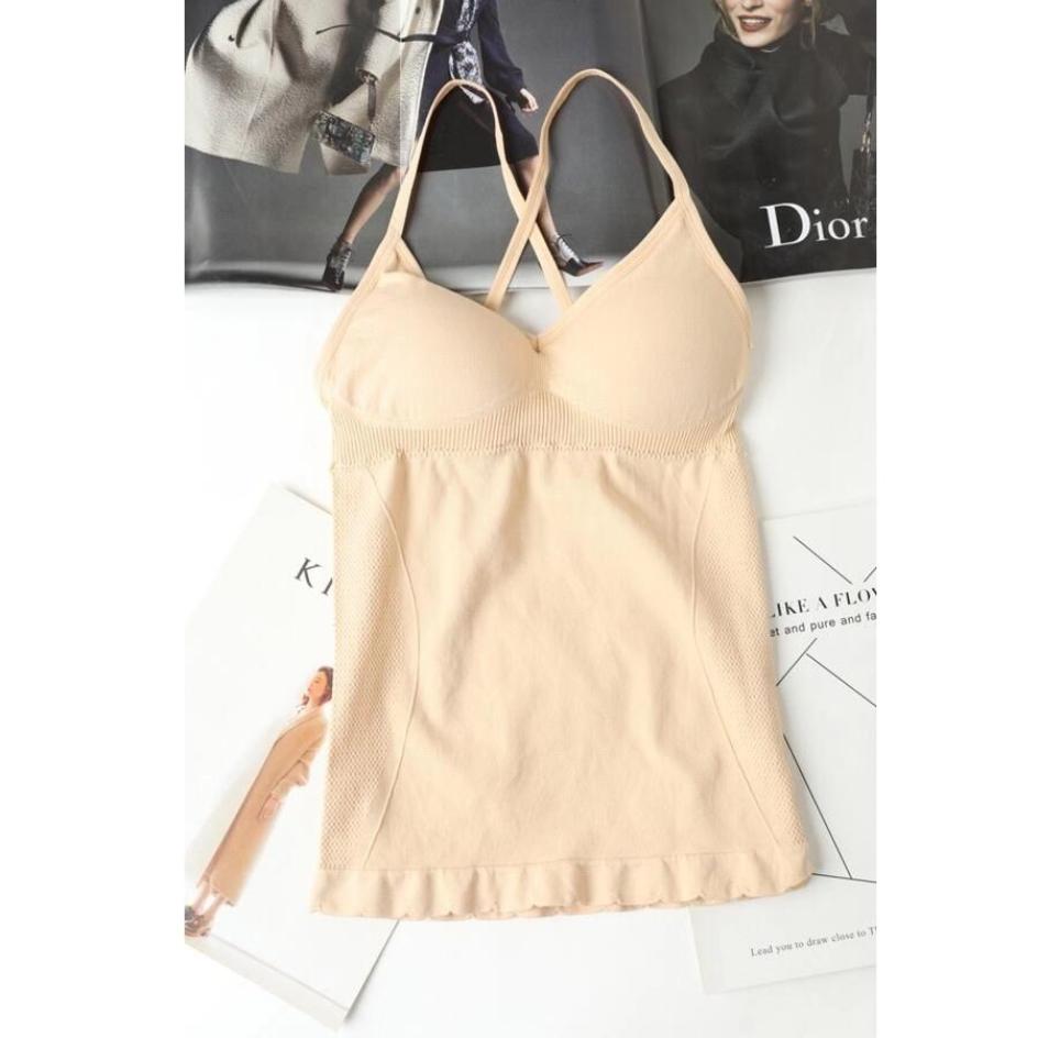 Camisole Damen mit Brustpolster, geraffte Unterwäsche, schlankes, sexy Unterhemd für Damen