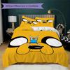 Adventure Time Anime Pattern Bedding Uilt Set Uilt Cover Pillowcase Home Decoration Birthday Gift (1 * Duvet Cover + 2 * Pillowcase  Without Core)03
