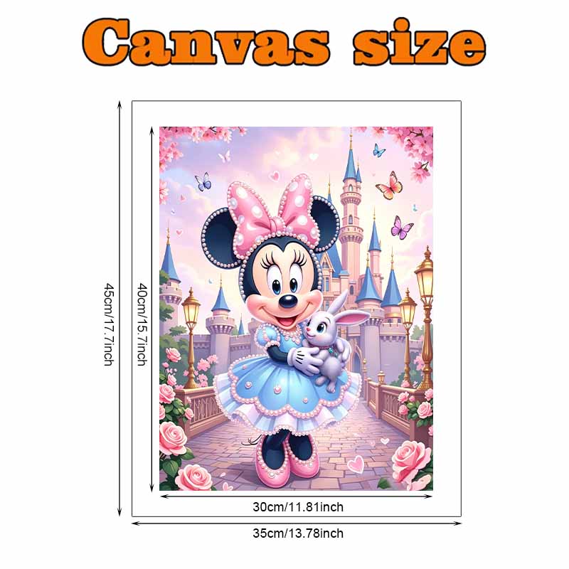 Disney Pearl Art Painting Home Wall Decor Minnie Mouse Pearl Gemstone Painting Picture Crafts Adult/Beginner Gift Creative Home Decor Unframed