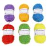 6 Pcs Shiny Yarn Multi Color Soft Cotton Glitter Sparkle Yarn with Stainless Steel Crochet Hook for Knitting Crafting