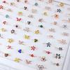 12-teiliger einfacher All-in-One-Blumen-Diamantring für Mädchen, Kristallring