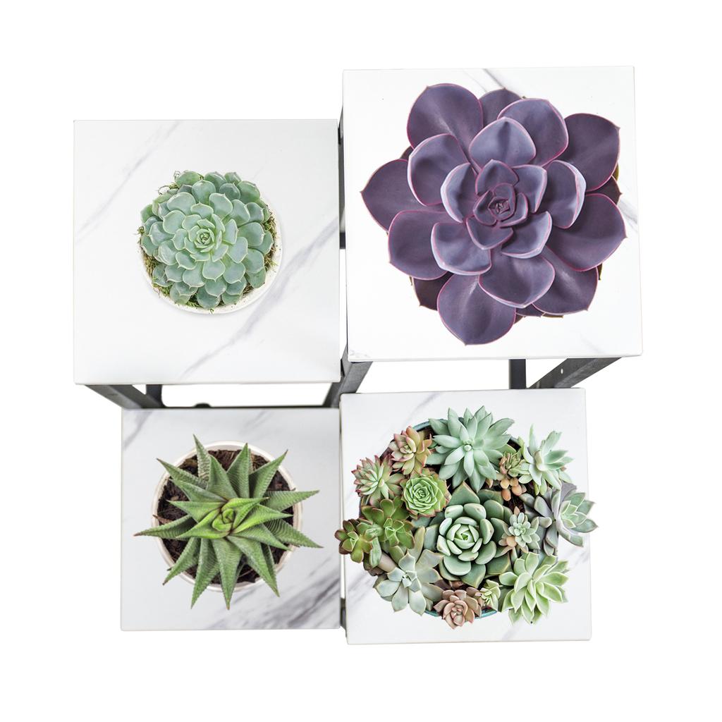 Standing flower stand, flower rack, plant pots, 4 shelves, loft style