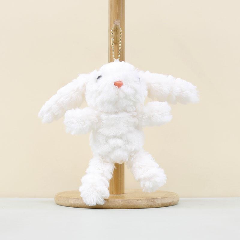 Bunny Key Chain Cartoon Plush Toy Long Eared Children Backpack Pendant Doll