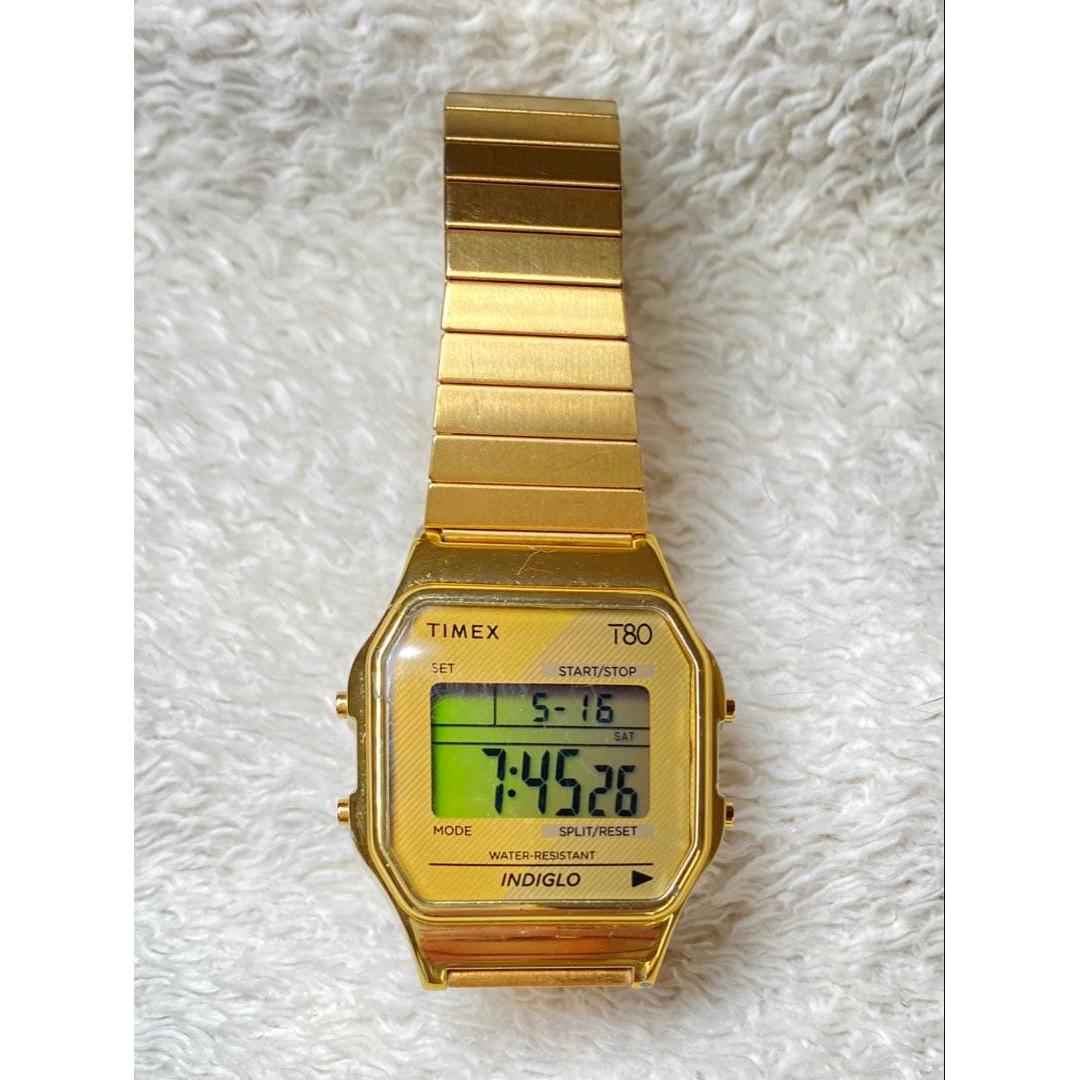 TIMEX T80 Gold Digital Watch