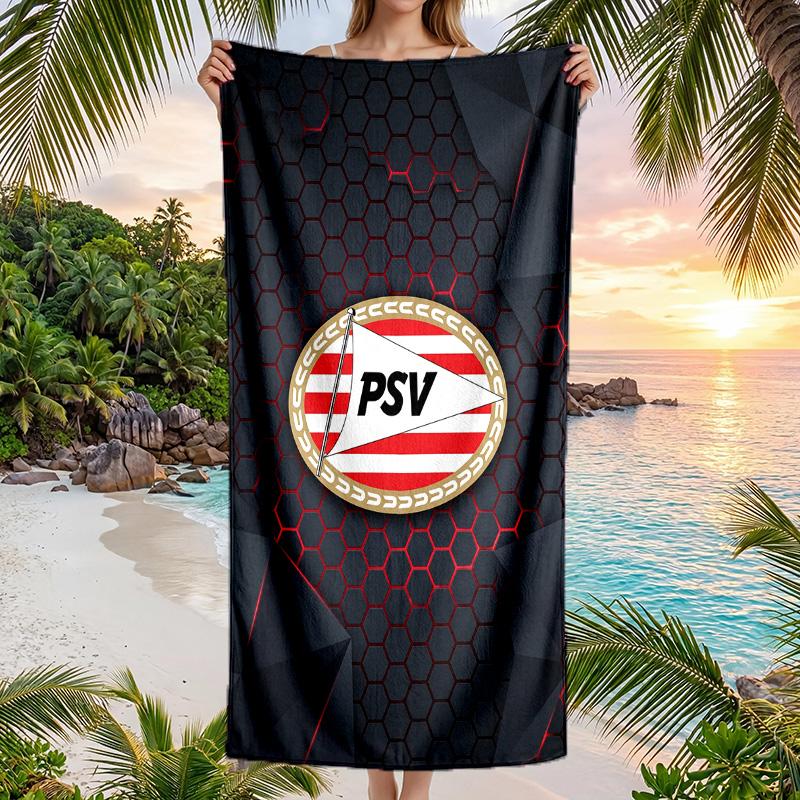 Telo da Spiaggia PSV Eindhoven FC Stampa Asciugatura Rapida Microfibra Assorbente Portatile da Viaggio Asciugamano da Nuoto