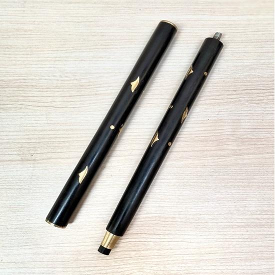 99.06 Cm Brass Flower Handle Walking Stick, Stylish Black Hardwood Foldable Cane, Gift For Father, Grandparents, Christmas Gift, Anniversary Gift