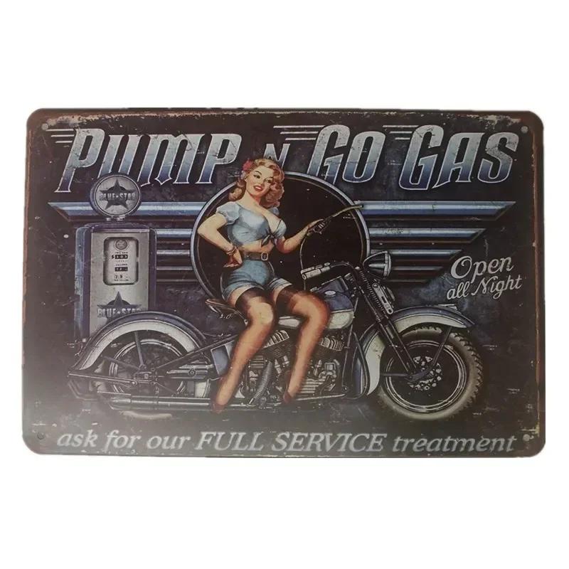 Pin Up Girl Metal Tin Signs Vintage Wall Art Painting Bar Pub Cafe Shop Home Decor Sexy Lady Poster Plate Plaque