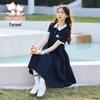 Floyomi Girls' Contrast Polo Collar Summer Dress