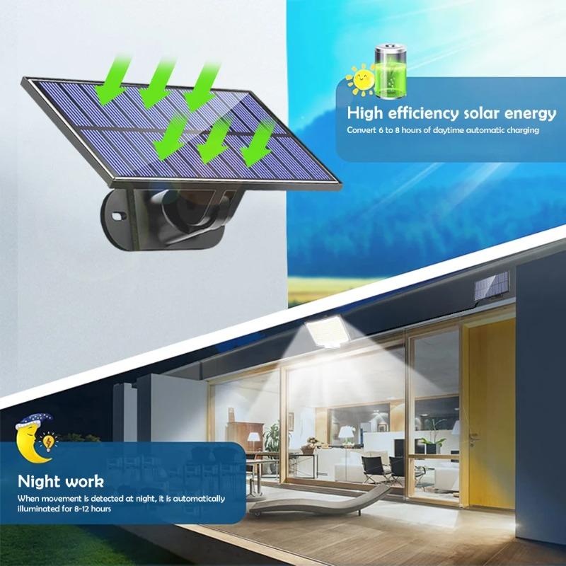 Solar Lights Outdoor Garden 200LED Solar Security Light Motion Sensor 3 Mode Waterproof Solar Powered Flood Lamp Yard Garage