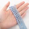 Aquamarine Round Blue Gemstone Beads High Luster Natural Stone for DIY Jewelry Making Necklace Bracelet Handcraft Gifts