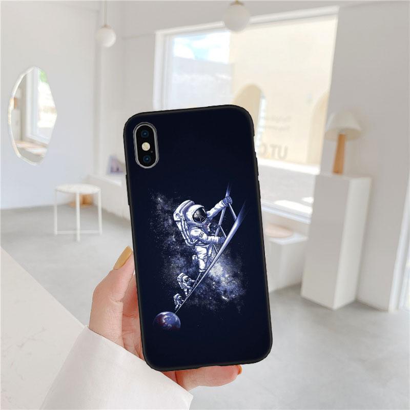 PP7 Astronaut Space Moon Soft Shell Phone Case for OPPO A3 Pro A72 A74 A76 A77 A77S A78 A79 A94 A95 A18 A40M A58