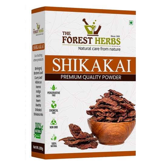 THE FOREST HERBS Naturalna pielęgnacja z natury 100% Czysty Proszek Shikakai, Acacia Concinna Doskonały Proszek Kondycjonujący do Włosów Na Włosy 200g, Wszystkie, (1 liczba)