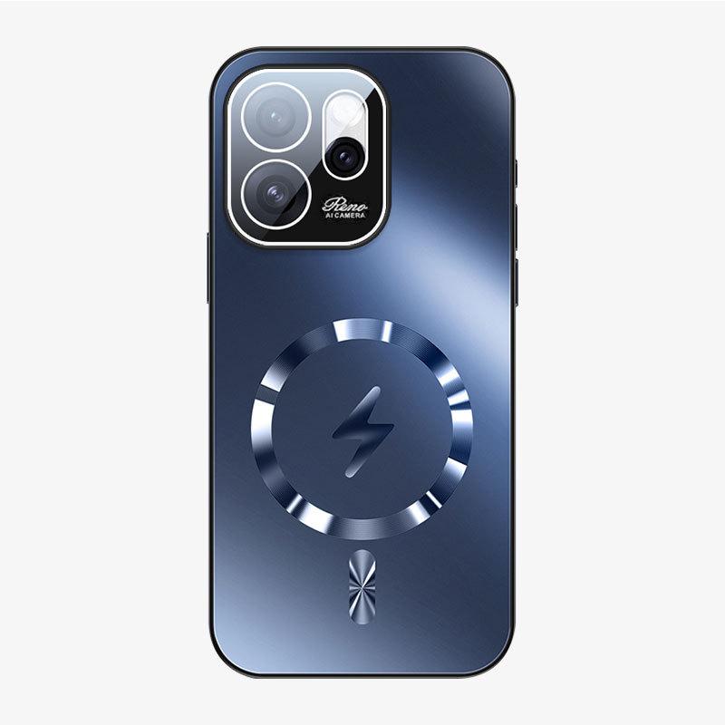 OPPO Reno11Pro Mobile Phone Case AG Glare Matte Lightning Magnetic Suction Reno11 Anti-drop Protective Case