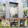 Outdoor HDPE Garden Storage Cabinet for Tools and Sundries
