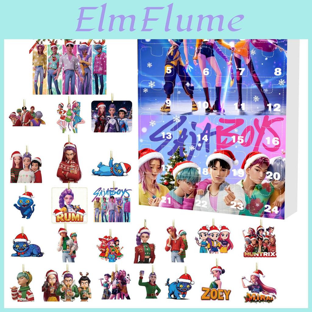 Kpop Dämonenjäger Feiertags Adventskalender Acryl Anhänger Für Weihnachtsbaum Dekoration