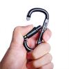 1/2/4/6/10Pcs Aluminum D-Ring Carabiner Travel Kit Camping Equipment Aluminum Hanging Hook Buckle Keychain for Outdoor Camping Hiking(Black/Grey)