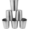 EVERMARKET 6 Pack 8 Ounce 230ml Stainless Steel Cups Shatterproof Pint Drinking Cups Metal Drinking Glasses for Kids and Adults