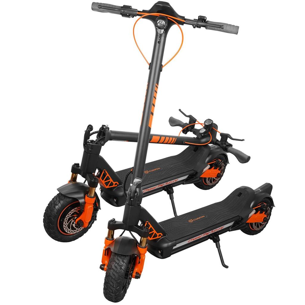 CUNFON RZ1000 Mountain Electric Scooter For Adult 48V18A Battery 1200W Dual Motor E-Foldabe Scooter 10.5 Inch Off-Road Tires Urban commuting EScooter
