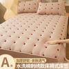 Thickened Oversized Soft Mattress Protector, Solid Color Fitted Sheet, Embroidered Mattress Cover