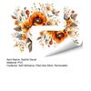 Flower Lamp Switch Sticker Removable Self-Adhesive Floral Wall Decal Peel And Stick Decorative Socket Surround Decals for Bedroom Living Room Home