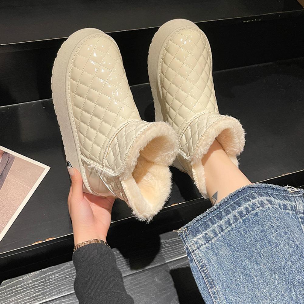 Winter Waterproof and Plush Thick Soled Snow Boots for Women