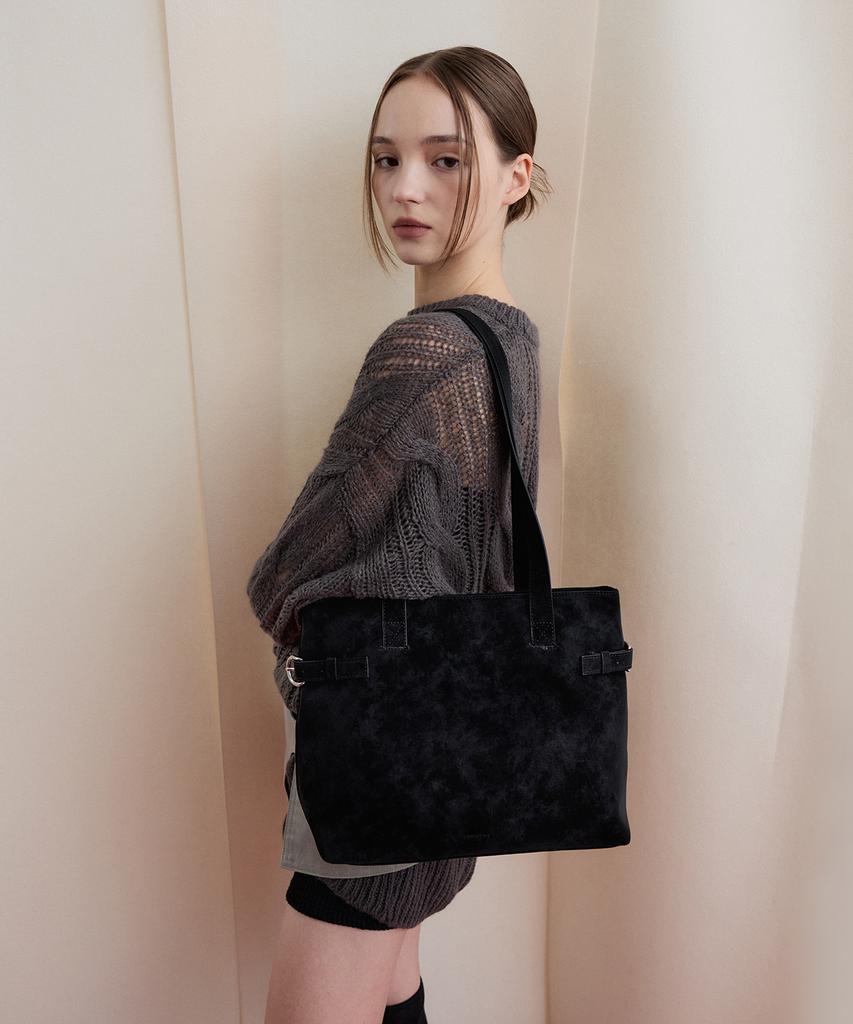 Christine Project Double Belt Shoulder Medium(Black Truffle)