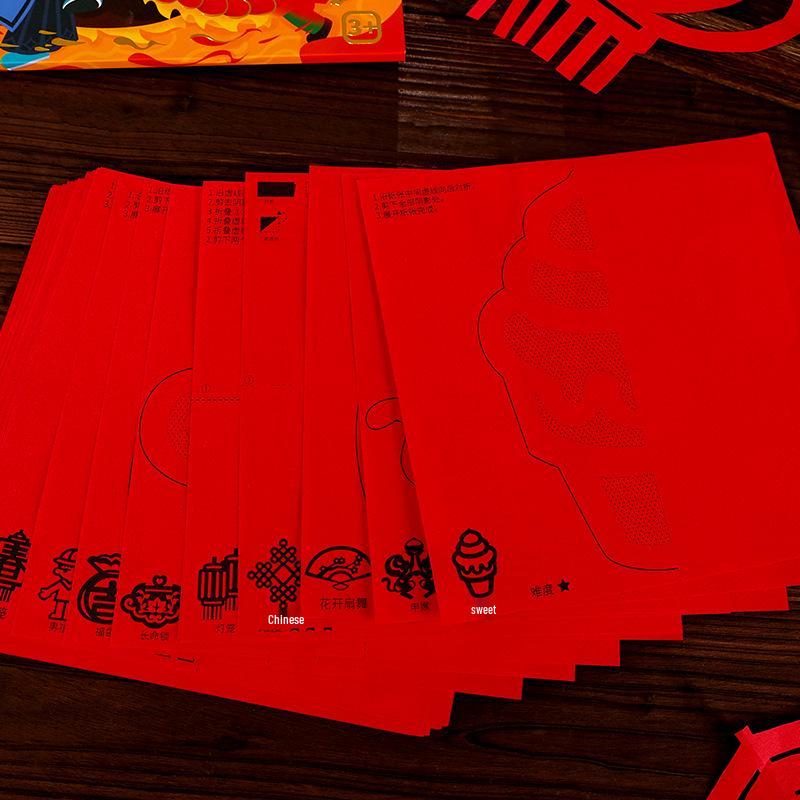 Creative Year of the Snake DIY Paper Cutting for Kids - New Chinese Style Window Decoration