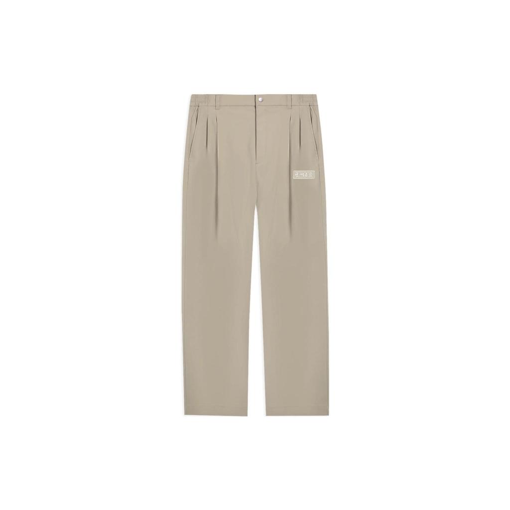 Li Ning Mid Waist Loose Sports Pants Women Pants Khaki AKXSB40-3