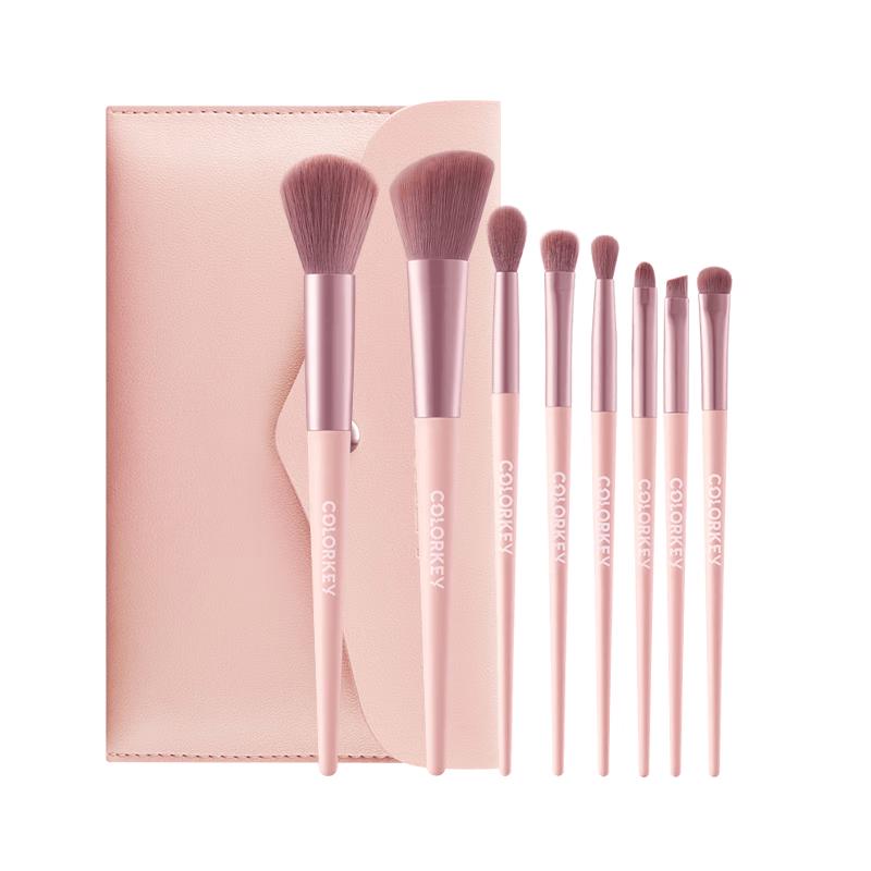 Color Key Pink 8-Piece Makeup Brush Set