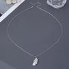 Internet celebrity explosion exquisite full diamond set zirconium feather necklace light luxury niche women versatile temperament pendant collarbone