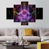 5 kusů 7 čaker Yogi Jóga Meditace Indie HD Nástěnné umění Plátno Plakáty Obrázky Malby Domácí dekorace do obývacího pokoje Bez rámu