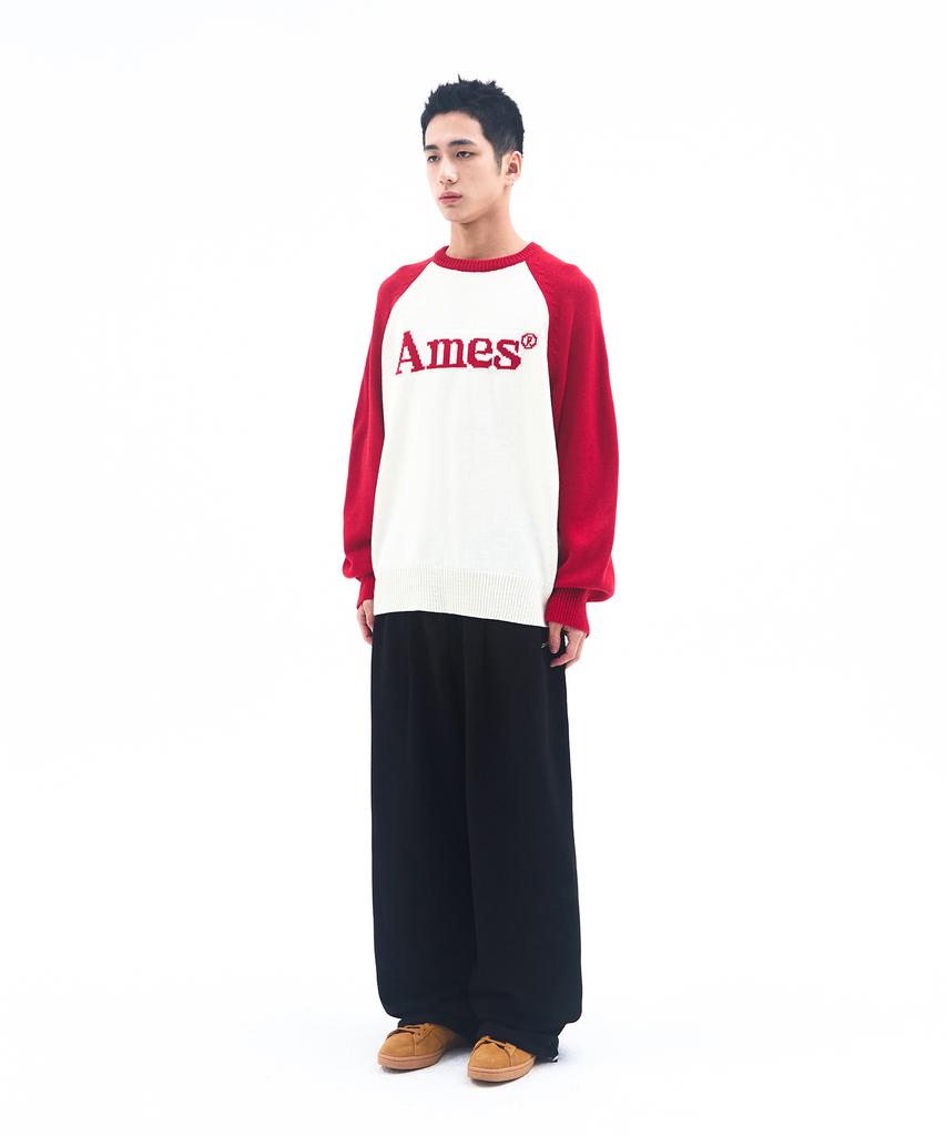 AMES-WORLDWIDE Basic Small Logo Sweat Pants Black