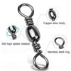 50pcs Quick Swivel Barrel Swivels Connector Fishing Line Connector  Fishing Accessories