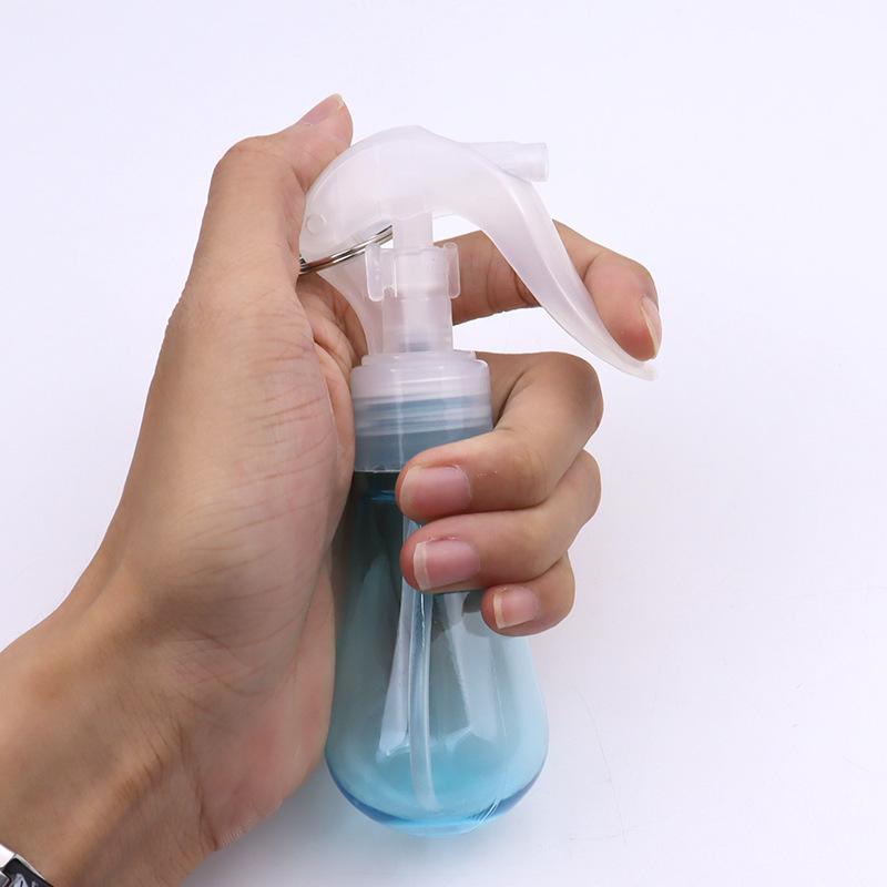60ml Portable Reusable Hook Bottle PET Spray Gun Spray Alcohol Hand Sanitizer Holder Keychain Carrier Travel Accessories