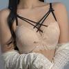 Girl Spring and Summer Lace Sexy Cross Binding Small Chest Gathering Show No Underwire Underwear