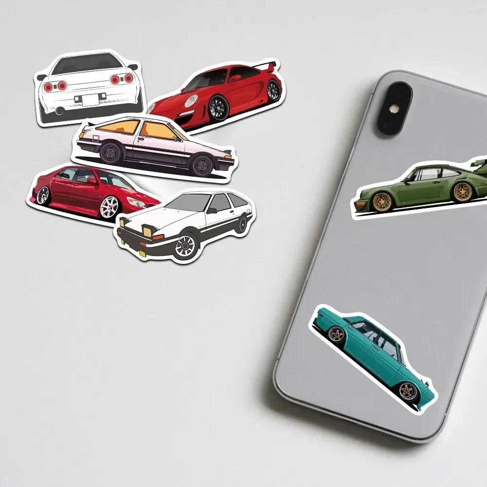 50/100PCS JDM Car Stickers - Retrofit Racing Graffiti Decals for Laptop Guitar Bike Skateboard Waterproof Kid Toy Decor