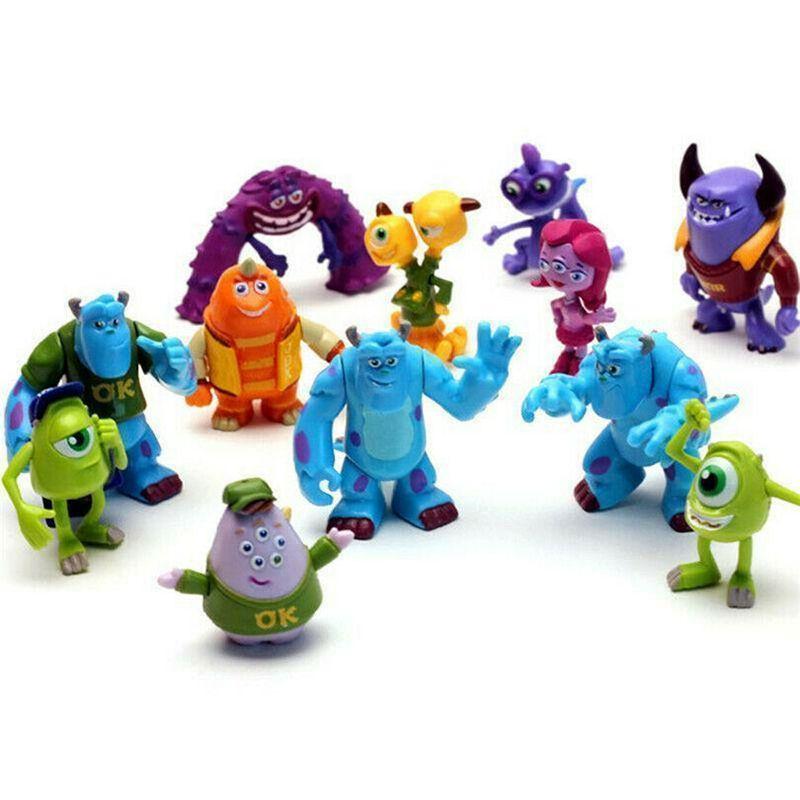 Engaging 12 Pcs Monsters University Sully Mike Anime Figurine Set For Tiny Hands And Imagination