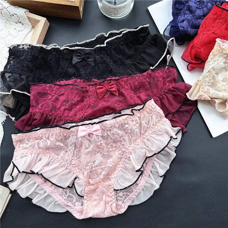Clearance Ice Silk Lace Low-Rise Women's Panties
