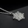Fashion Charms Lady Crystal Snowflake Zircon Flower Silver Plated Necklaces Jewelry For Women