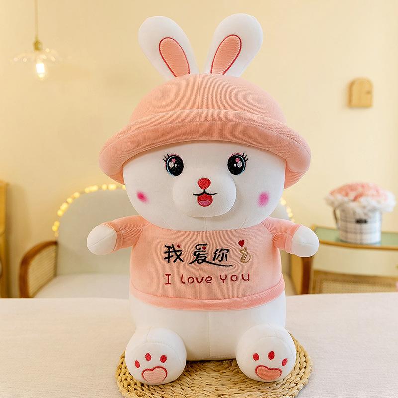 New Love You Rabbit Plush Toy Doll Cute Rabbit Girl Doll Pillow Rabbit Doll Girl Valentine's Day Gift