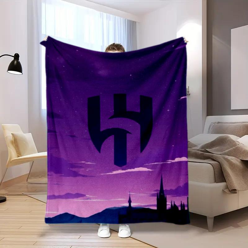 Roshn Saudi League football team Al Hilal SFC Neymar da Silva Santos Júnior blanket Soft four season home bed office travel outdoor warm blanket K3