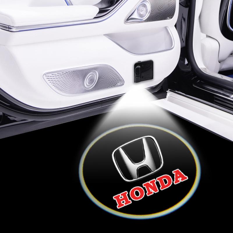 1/2pc LED Car Door Courtesy Light Projector Welcome Lamp Car Badge for Honda Civic Xrv Hrv Crv Brv City Accord Fit Jazz Insight Pilot Passport Stepwgn