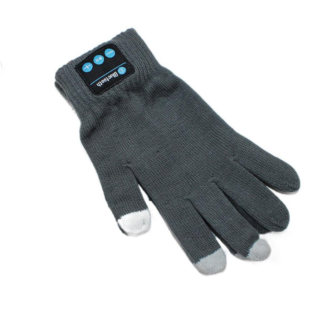 

Зимние теплые варежки вязаные перчатки для ответа на телефон универсальные перчатки Bluetooth для езды серый