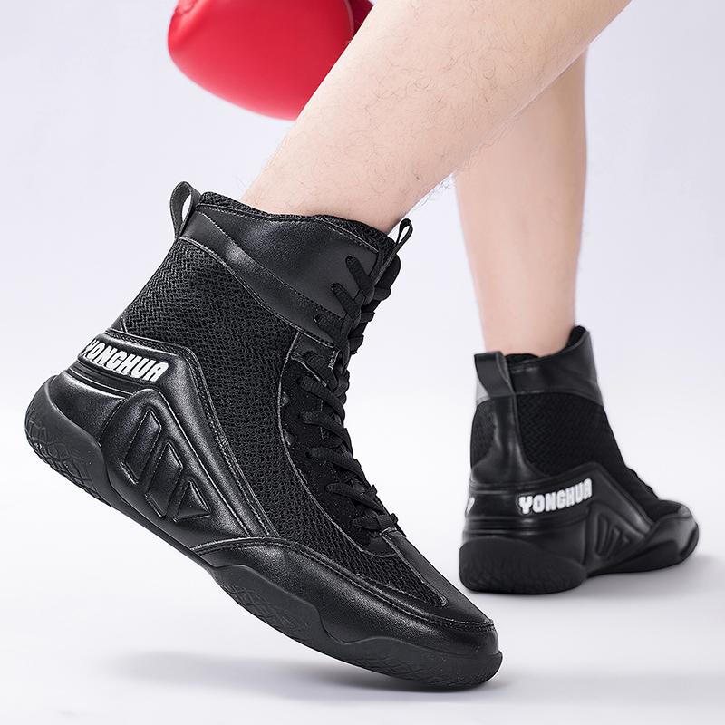Herren Boxschuhe Fitness Training Outdoor Klassische Wettkampf-Sneaker Free Fighting Wettkampf Fitness Sport Boxstiefel