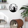 Charming Tree of Life Decor - Rustic Metal Wall Art with Cat & Bird for Home Enhancement