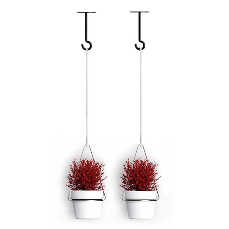 001-ZJY-ST2A ZJY-ST2 Detachable Hanging Flower Pots with Wall Hooks (2 Set) B